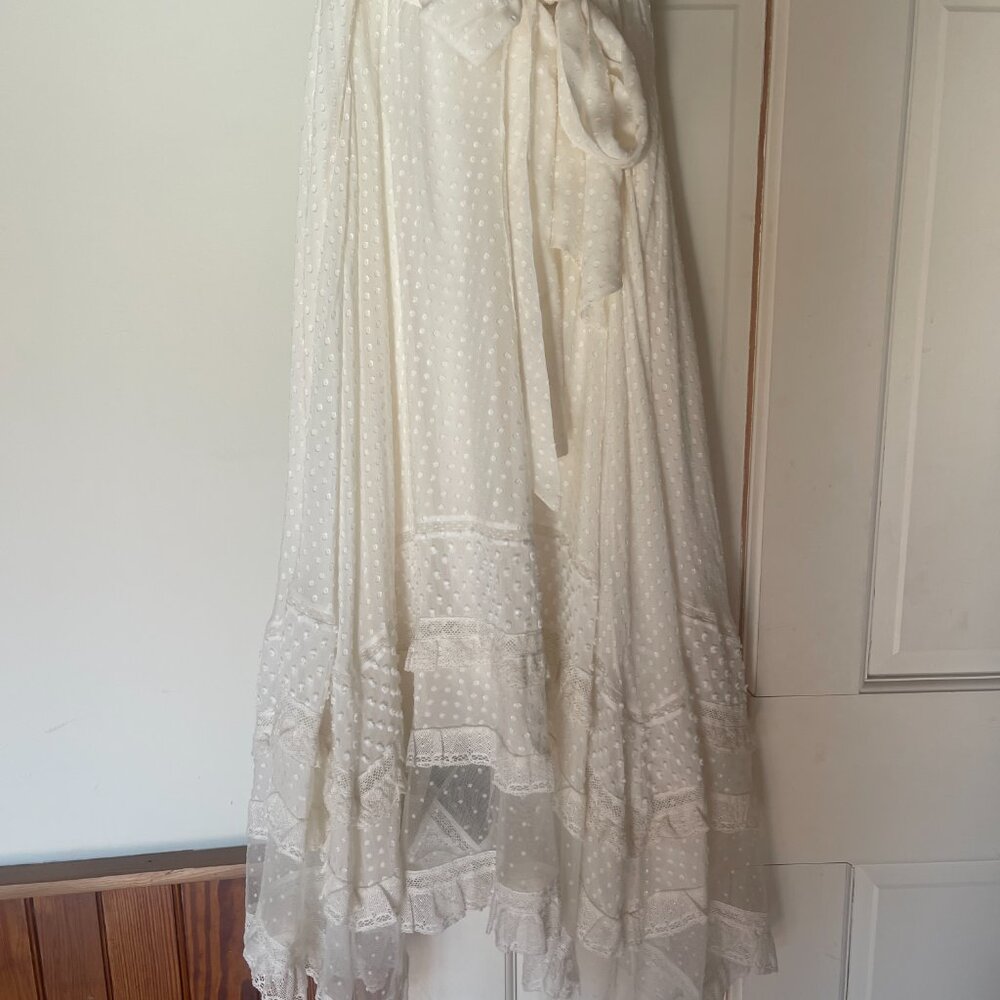 Zimmermann Cotton/Silk Lace Midi Skirt with Sash, size 1 - Picture 5 of 5